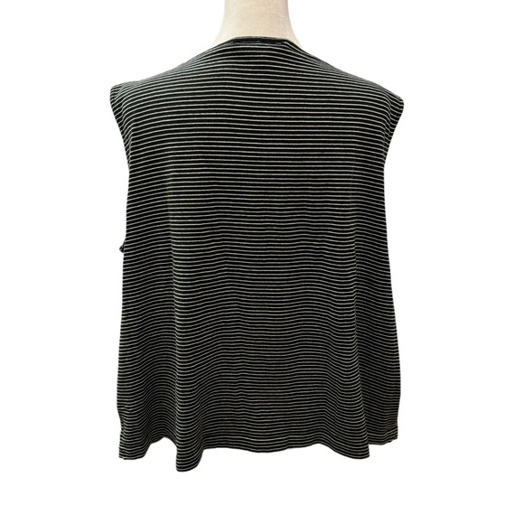 Vintage Ellen Tracy Black/White Striped Knit Tank. 2X. GUC - Picture 2 of 3